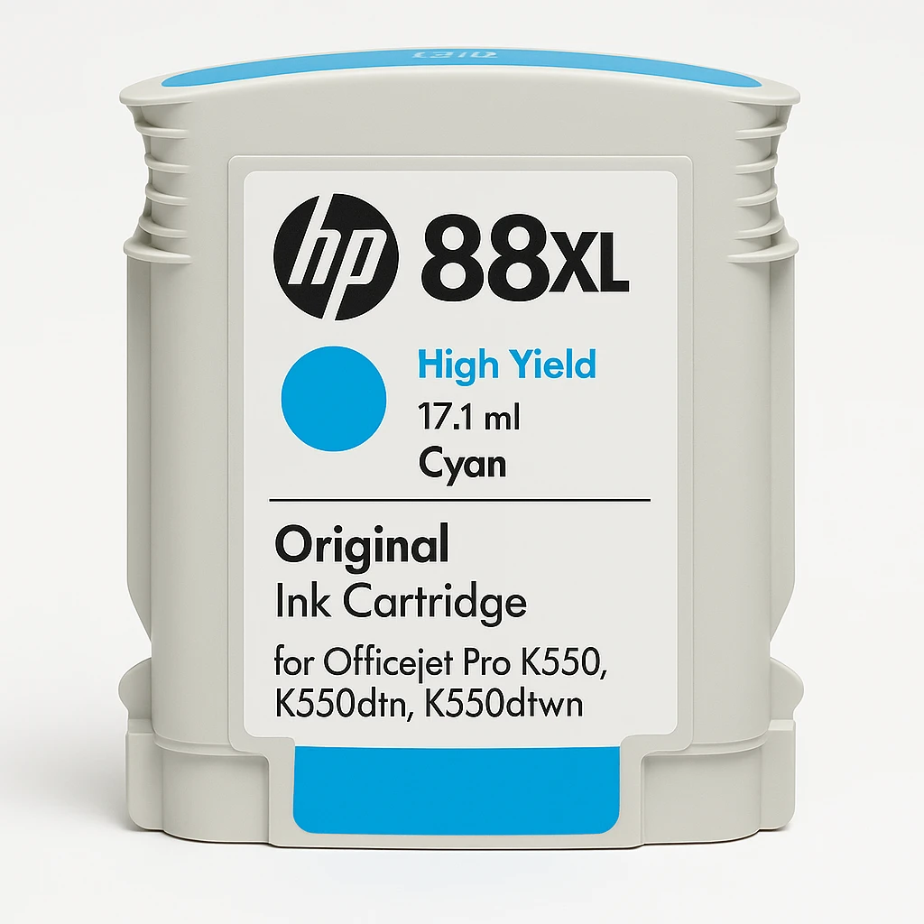 HP 88XL - 17.1 ml - Alto rendimiento - cián - original - cartucho de tinta - para Officejet Pro K550, K550dtn, K550dtwn
