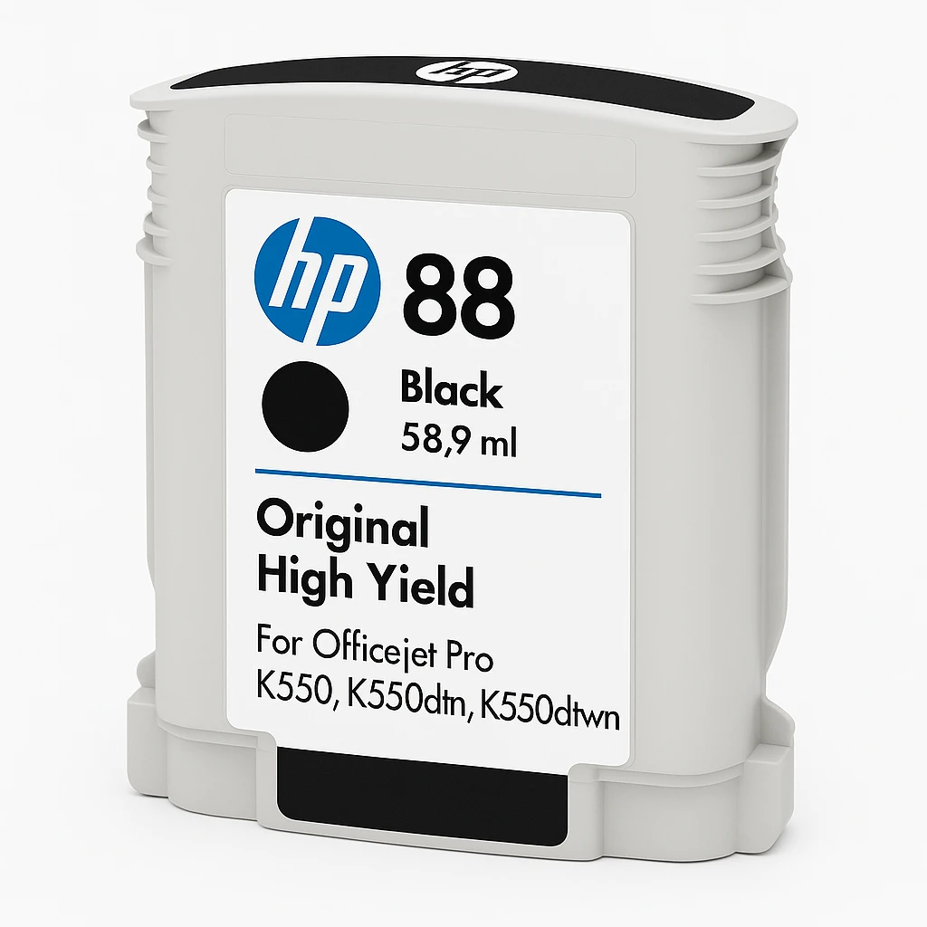 HP 88 - 58.9 ml - Alto rendimiento - negro - original - cartucho de tinta - para Officejet Pro K550, K550dtn, K550dtwn