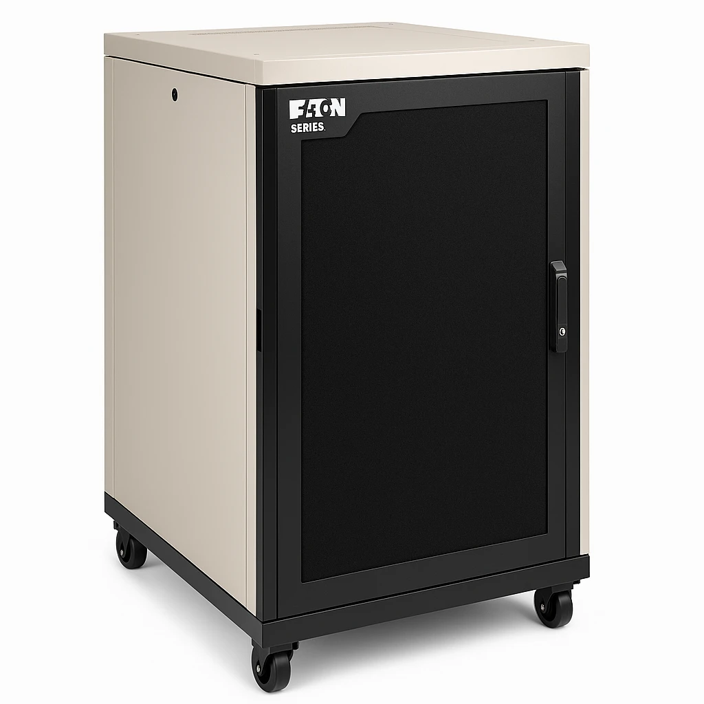 Eaton Tripp Lite Series 18U Soundproof Rack Enclosure Server Cabinet Quiet Acoustic - Rack armario - negro, beige - 18U - 19"