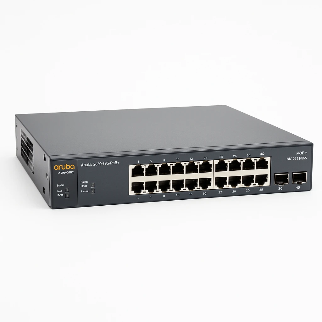 HPE Aruba 2530-24G-PoE+ - Conmutador - Gestionado - 24 x 10/100/1000 (PoE+) + 4 x Gigabit SFP - sobremesa, montaje en rack, montaje en pared - PoE+