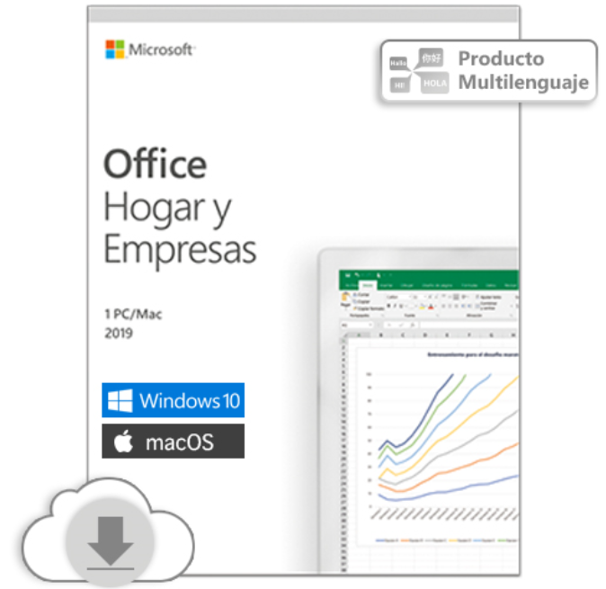 Microsoft Home and Business 2019 - License - 1 license / 1 PC/Mac - Activation card - Windows / MacOS - to print
