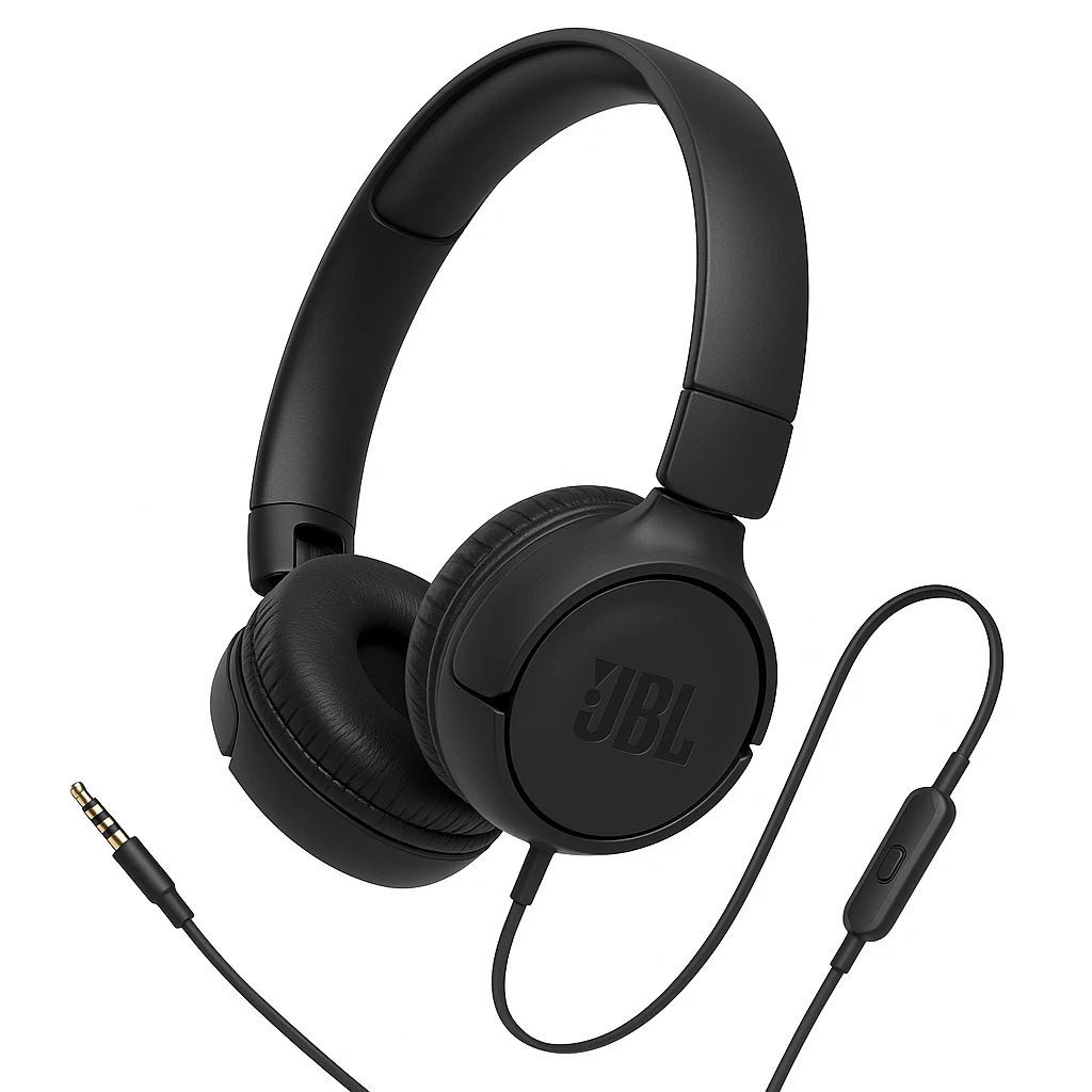 JBL TUNE 500 - Auriculares con diadema con micro - en oreja - cableado - conector de 3,5 mm - negro