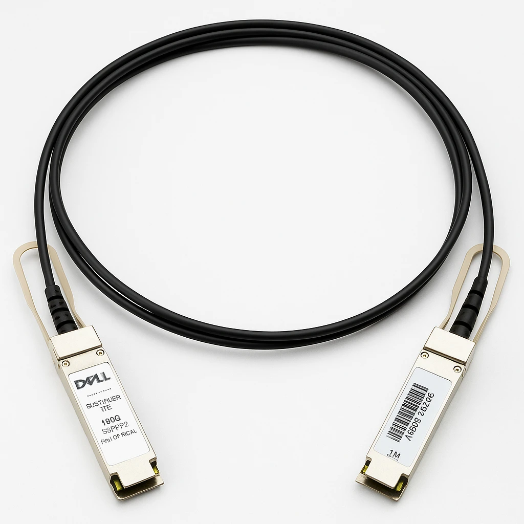 Dell Customer Kit - Cable de conexión directa 100GBase - QSFP28 a QSFP28 - 1 m - fibra óptica - pasivo - para Networking S6100; PowerEdge C6420, T430; PowerSwitch S4112, S5212; Networking Z91