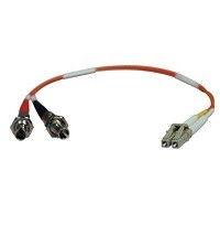 Eaton Tripp Lite Series 0.3M Duplex Multimode Fiber Optic 62.5/125 Adapter LC/ST M/F 1ft 1' 0.3 Meter - Cable de red - LC de modos múltiples (M) a modo múltiple ST (H) - 0.3 m - fibra óptica 