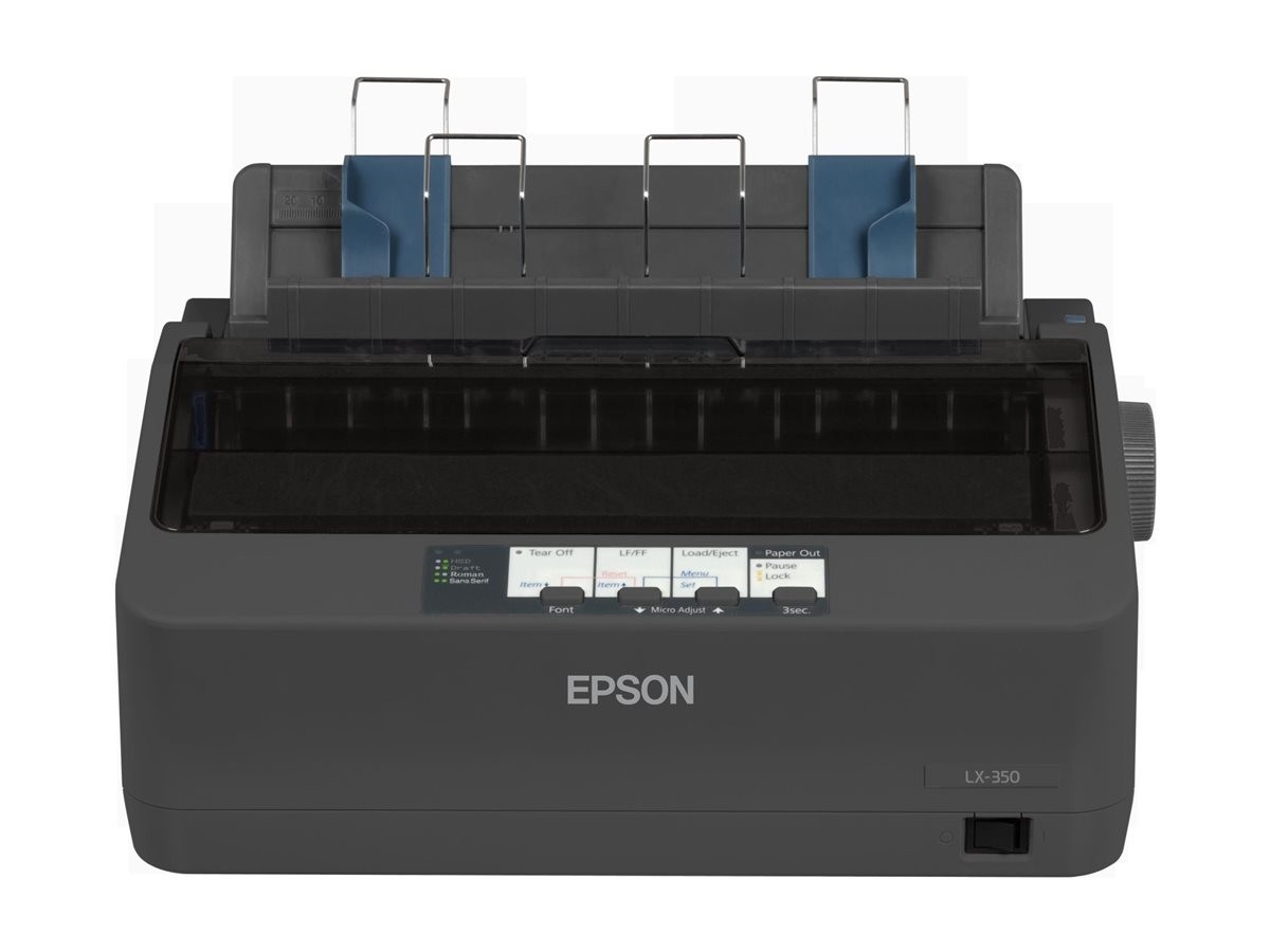 Epson LX 350 - Impresora - B/N - matriz de puntos - Rollo (21,6 cm), JIS B4, 254 mm (anchura) - 9 espiga - hasta 390 caracteres/segundo - paralelo, USB 2.0, serial