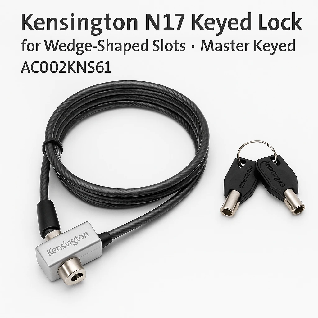 Kensington N17 Keyed Lock for Wedge-Shaped Slots - Master Keyed - Bloqueo de cable de seguridad