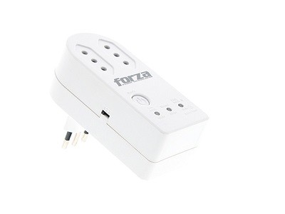 Forza - Voltage Protector - AC 220 V - 2 Tomas de Corriente - Chile Italian Out