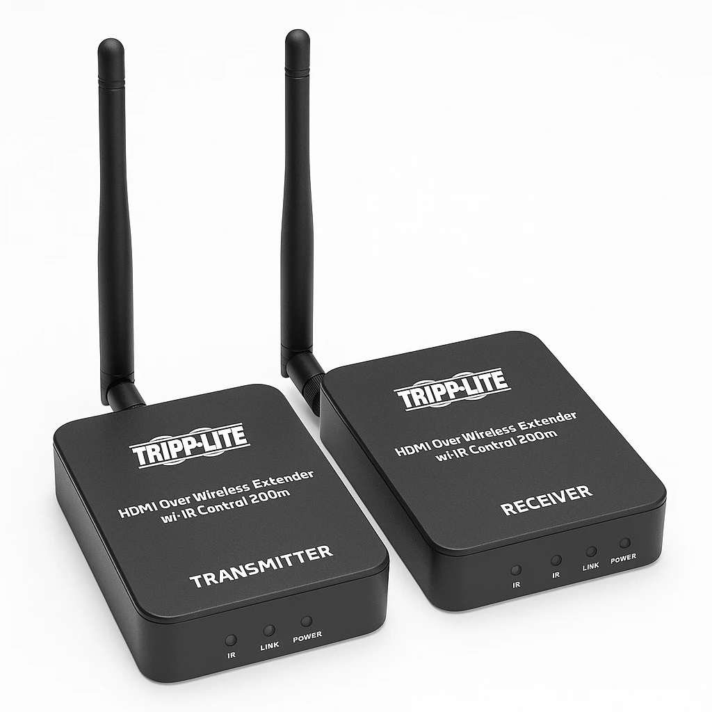 Tripp Lite HDMI Over Wireless Extender w/ IR Control 200M 650ft 1080p @60Hz - Vídeo inalámbrico/audio/ampliador de infrarrojos - HDMI - hasta 200 m