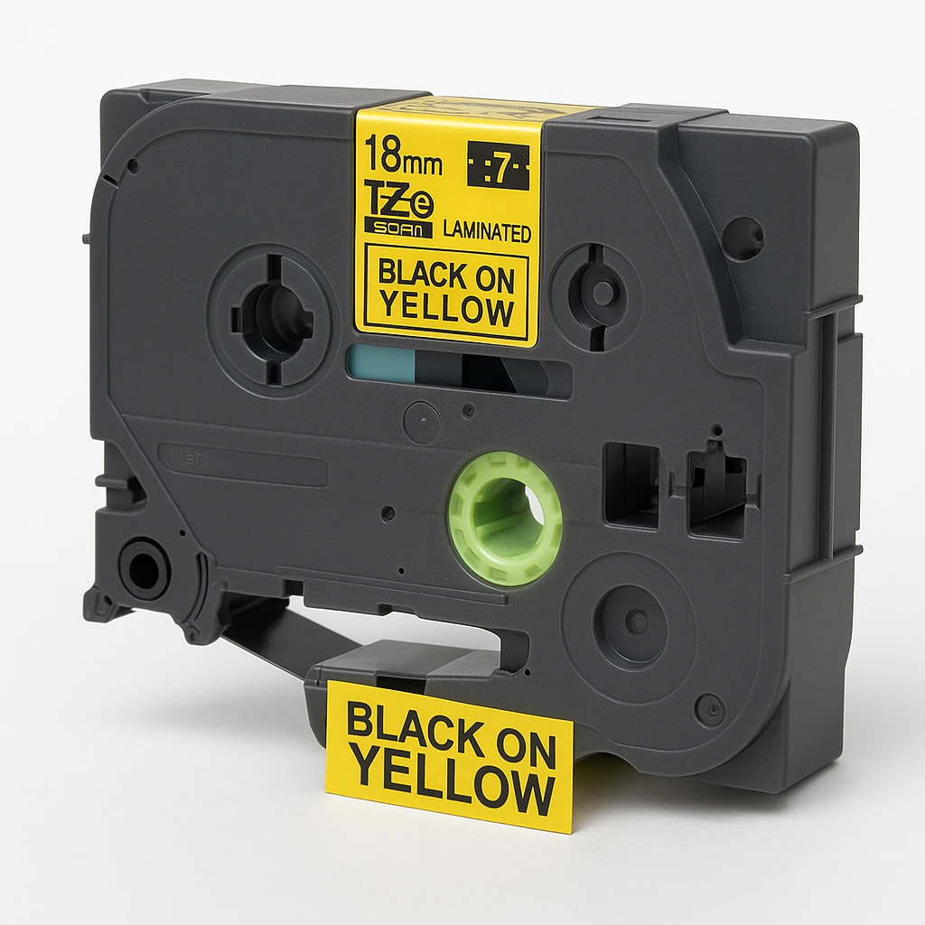 Brother TZe-S641 - Adhesivo extrarresistente - negro sobre amarillo - rollo (1,8 cm x 8 m) 1 cinta(s) tipo laminado - para Brother PT-D600; P-Touch PT-1880, D450, D800, E310, E550, E800, P900