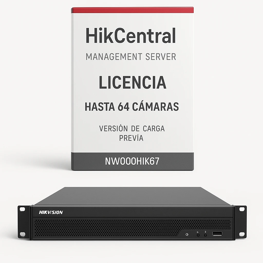 HikCentral Managment Server - Licencia - hasta 64 cámaras - versión de carga previa con base