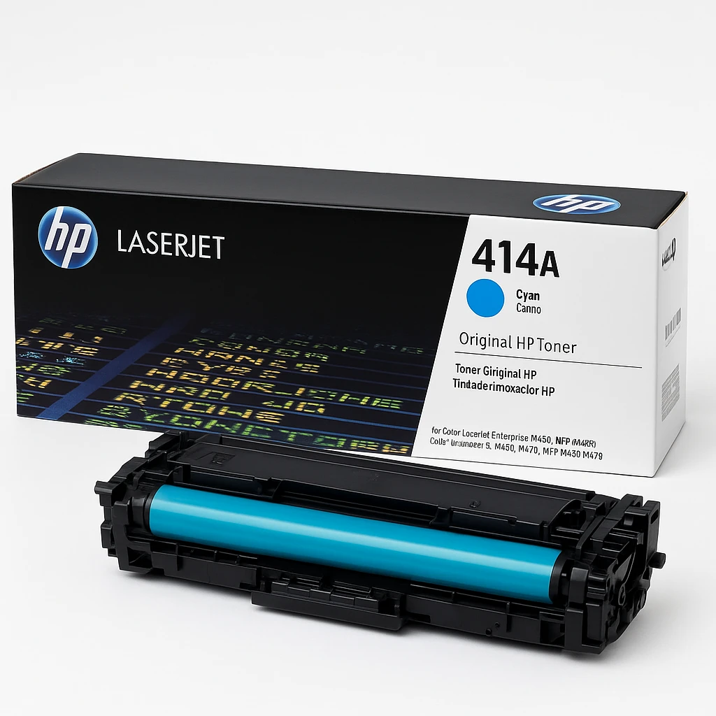 HP 414A - Cián - original - LaserJet - cartucho de tóner (W2021A) - para Color LaserJet Enterprise M455, MFP M480; Color LaserJet Pro M454, M479, MFP M479