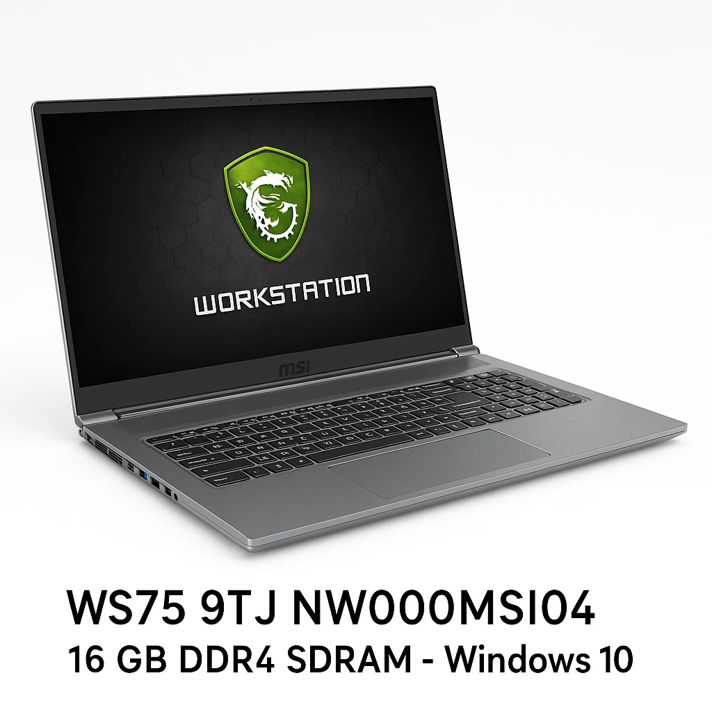 MSI - Workstation - Intel Core i7 i7-9750H - 16 GB DDR4 SDRAM - 512 GB Hard Drive Capacity - Windows 10 Pro - WS75 9TJ