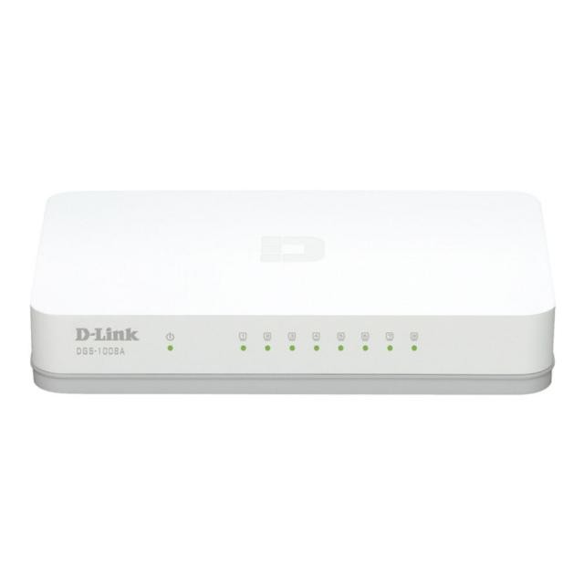 D-Link DGS 1008A - Conmutador - sin gestionar - 8 x 10/100/1000 - sobremesa