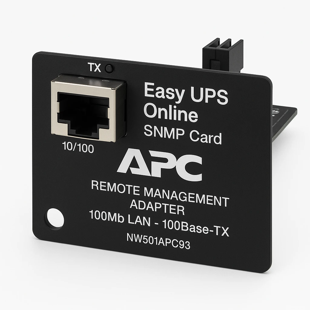 APC Easy UPS Online SNMP Card - Adaptador de administración remota - 100Mb LAN - 100Base-TX