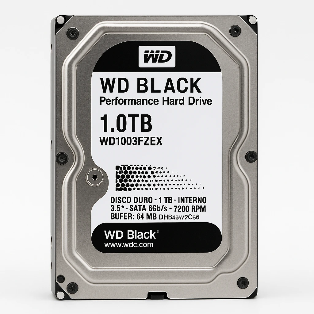WD Black Performance Hard Drive WD1003FZEX - Disco duro - 1 TB - interno - 3.5" - SATA 6Gb/s - 7200 rpm - búfer: 64 MB