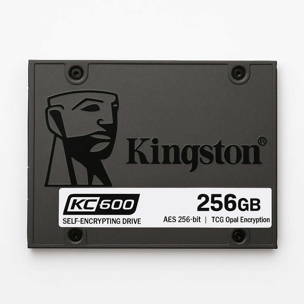 Kingston KC600 - SSD - cifrado - 256 GB - interno - 2.5" - SATA 6Gb/s - AES de 256 bits - TCG Opal Encryption, Self-Encrypting Drive (SED)