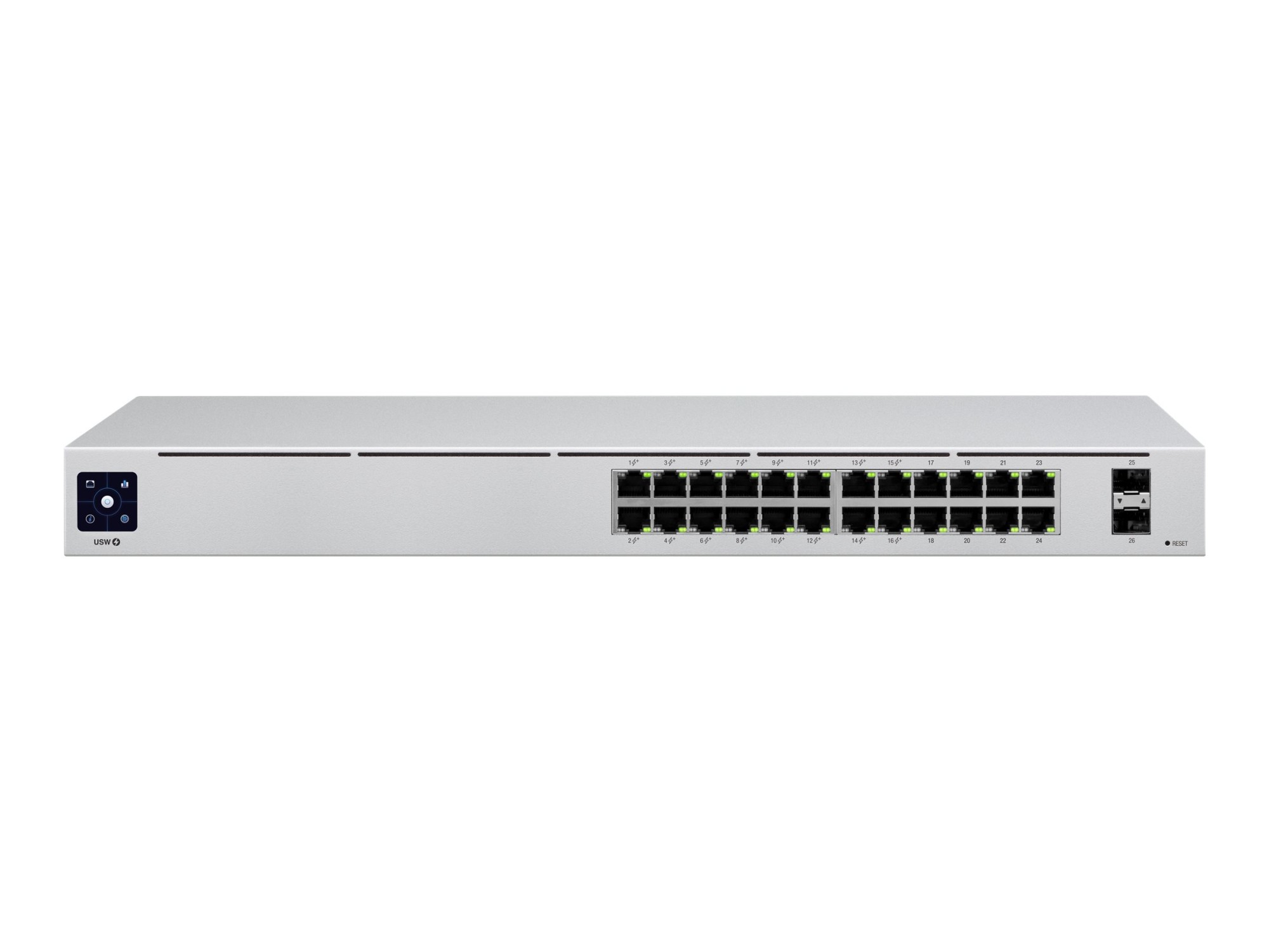 Ubiquiti UniFi Switch USW-24-POE - Conmutador - Gestionado - 24 x 10/100/1000 (16 PoE+) + 2 x Gigabit SFP - montaje en rack, sobremesa - PoE++ (95 W)
