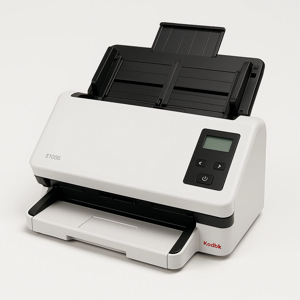 Kodak E1035 - Escáner de documentos - CIS dual - 216 x 3000 mm - 600 ppp - hasta 35 ppm (mono) / hasta 35 ppm (color) - Alimentador automático de documentos (ADF) (80 hojas) - hasta 4000 expl