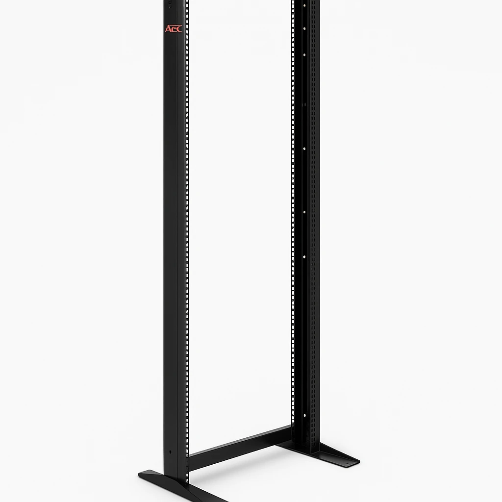 APC NetShelter 2 Post Open Frame Rack - Rack - negro - 45U - 19" - para P/N: SCL500RMI1UNC, SMTL1000RMI2UC, SMTL750RMI2UC, SMX1500RM2UC, SMX1500RM2UCNC