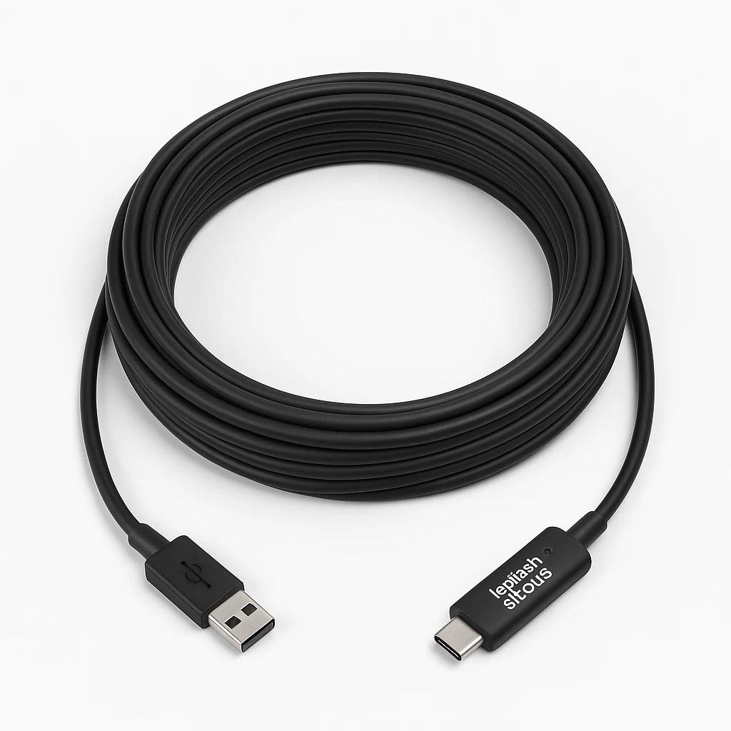 Logitech Strong - Cable USB - USB Tipo A (M) a 24 pin USB-C (M) - USB 3.1 - 10 m - plenum, Active Optical Cable (AOC) - para Room Solution Huddle, Large