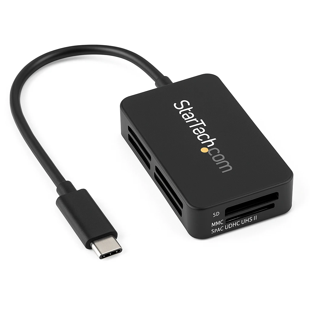 StarTech.com Lector Grabador USB-C de Tarjetas de Memoria Flash SD de 4 Ranuras - USB Tipo C - USB 3.1 - SD 4.0 - UHS-II - Lector de tarjetas (SD, MMC, SDHC UHS-II, SDXC UHS-II) - USB 3.1 - p