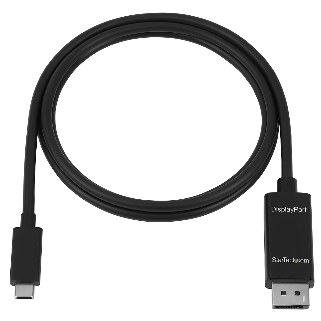 StarTech.com Cable de 3m USB-C a DisplayPort - Cable Adaptador de Vídeo USB Tipo C a DP - 4K 60Hz - Negro - Adaptador de vídeo externo - STM32F072CBU6 - USB-C - DisplayPort - negro