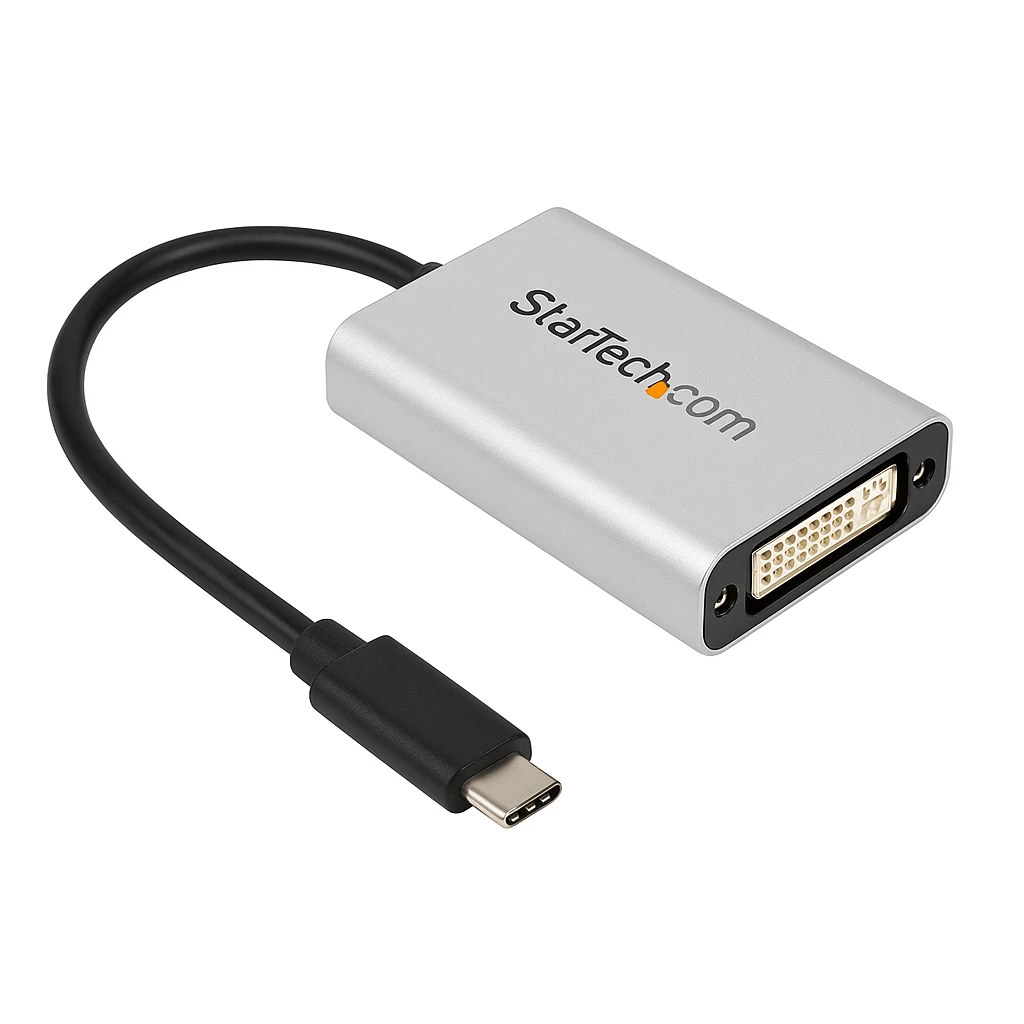 StarTech.com Adaptador USB-C a DVI - Conversor USB Tipo C a DVI con Doble Enlace - Convertidor Activo de Vídeo - 2560x1600 (CDP2DVIDP) - Adaptador de vídeo - enlace doble - 24 pin USB-C (M) a