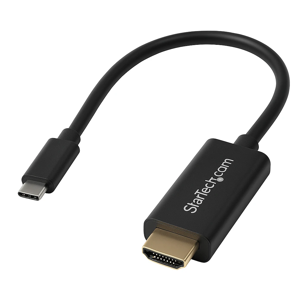 StarTech.com Cable de 1m USB C a HDMI - Cable Adaptador de Vídeo USB Tipo C a HDMI 2.0 4K de 60Hz - Compatible con Thunderbolt 3 - Portátil a Monitor HDMI - Modo Alt DP 1.2 HBR2 - Negro (CDP2