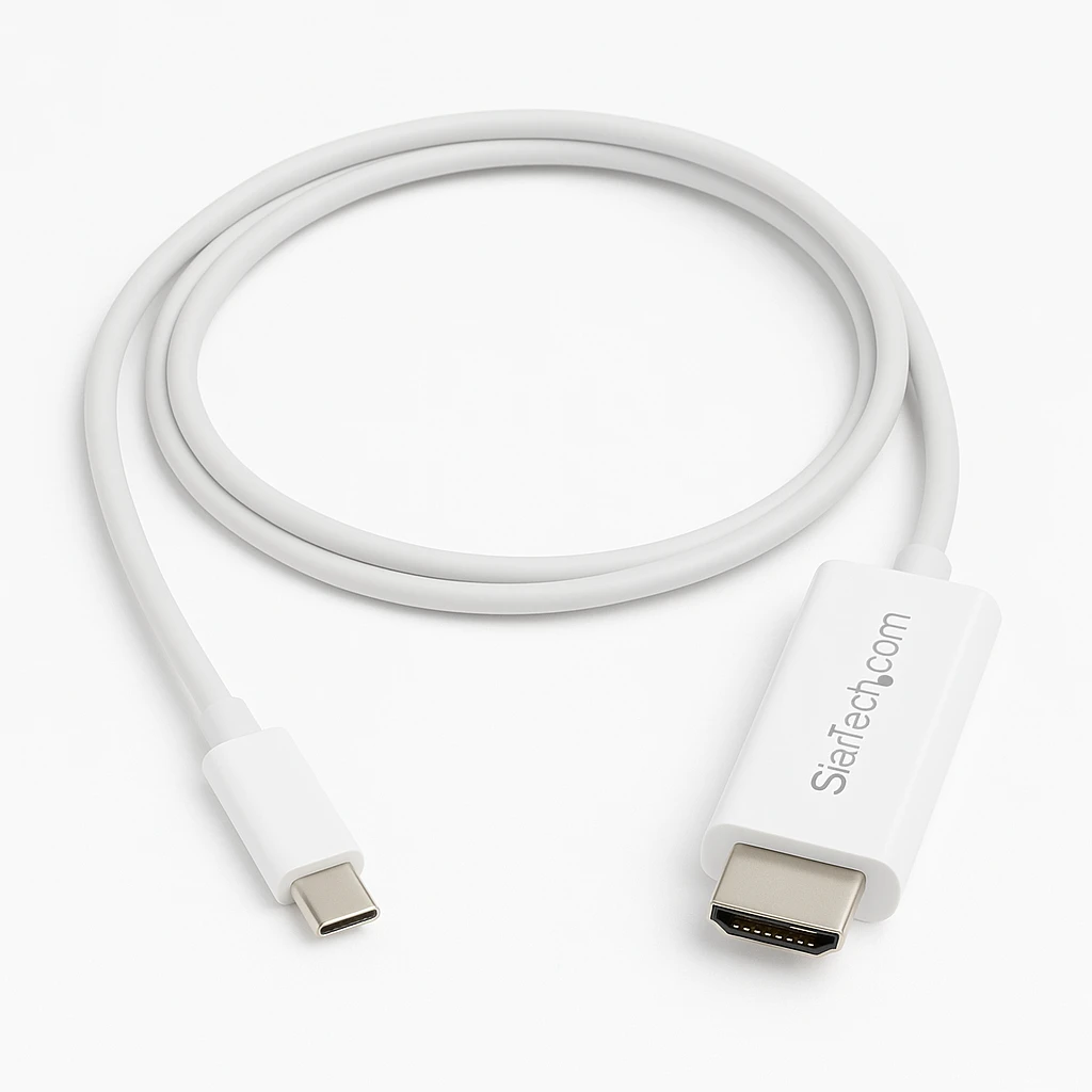 StarTech.com Cable Adaptador de 2m USB-C a HDMI 4K 60Hz - Blanco - Cable USB Tipo C a HDMI - Cable Conversor de Vídeo USBC - Adaptador de vídeo externo - VL100 - USB-C - HDMI - blanco - para 