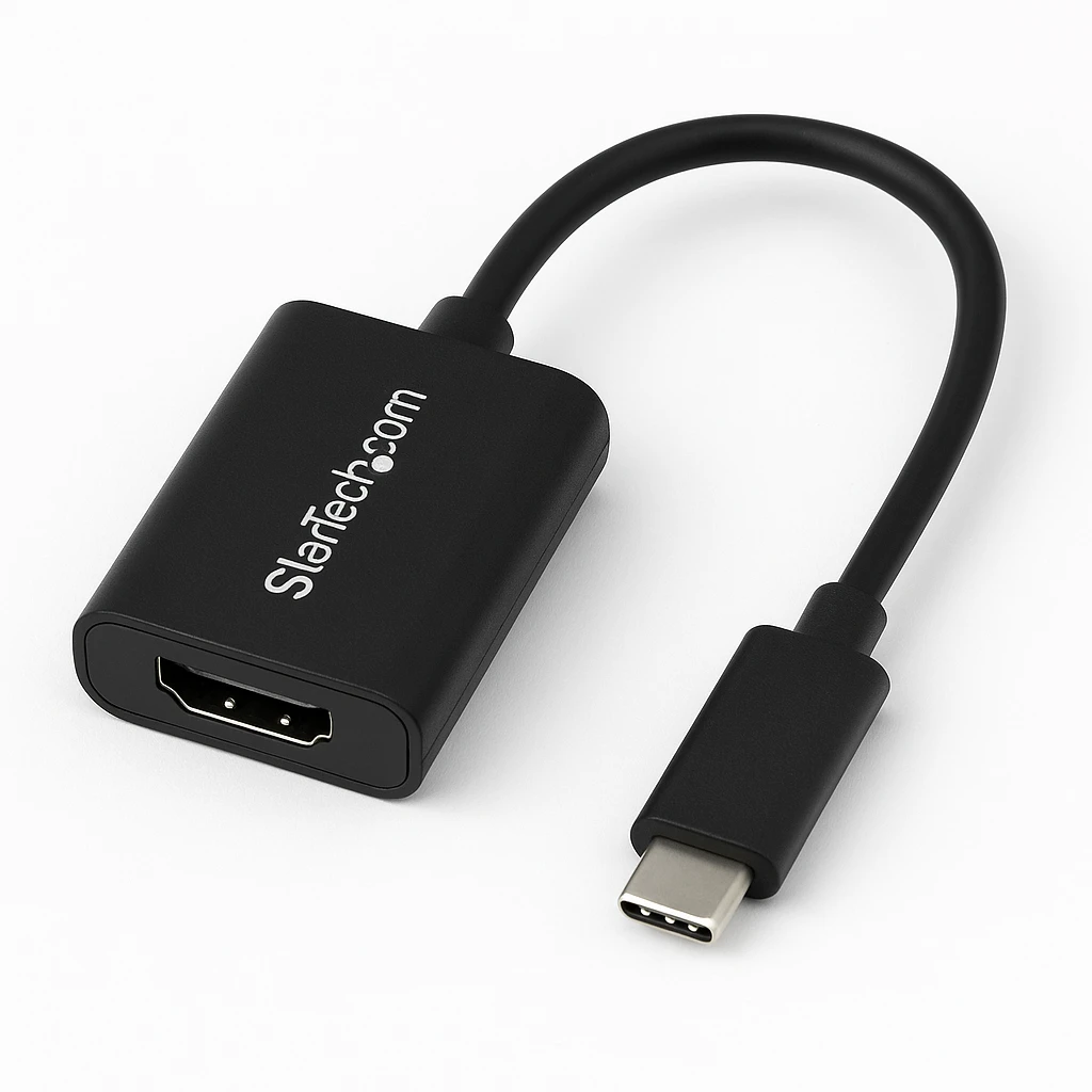 StarTech.com Adaptador USB-C a HDMI con HDR - 4K 60Hz - Negro - Conversor USB Tipo C a HDMI - Adaptador de vídeo externo - MegaChips MCDP2900 - USB-C - HDMI - negro - para P/N: ST121HD20FXA, 