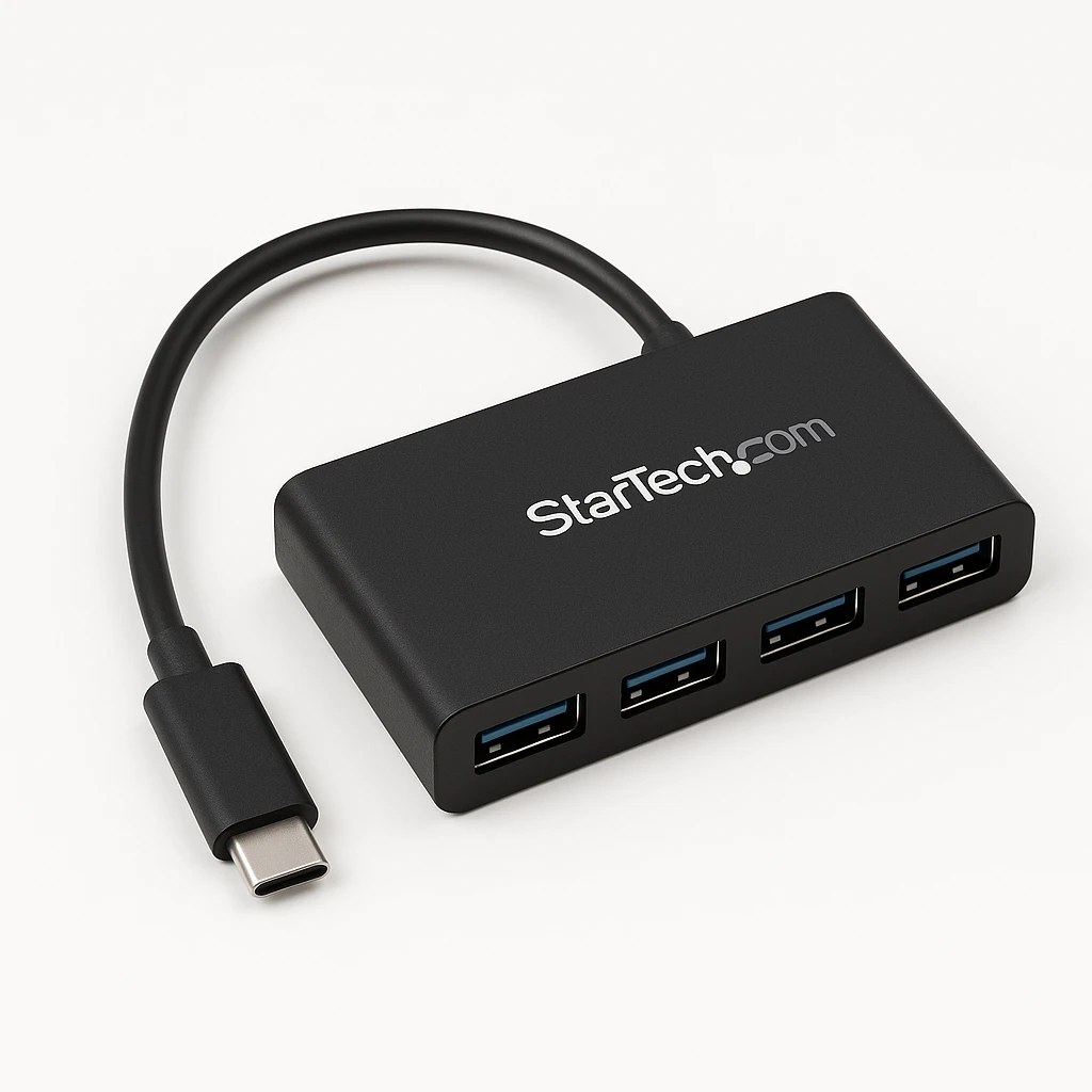 StarTech.com Hub Concentrador USB C de 4 Puertos - Ladrón USB Tipo C a 4 Puertos USB A - Hub USB TipoC USB 3.1 / 3.2 Gen 2 de 10Gbps - Alimentado por el Bus - Hub Compacto USB-C a USB para Po