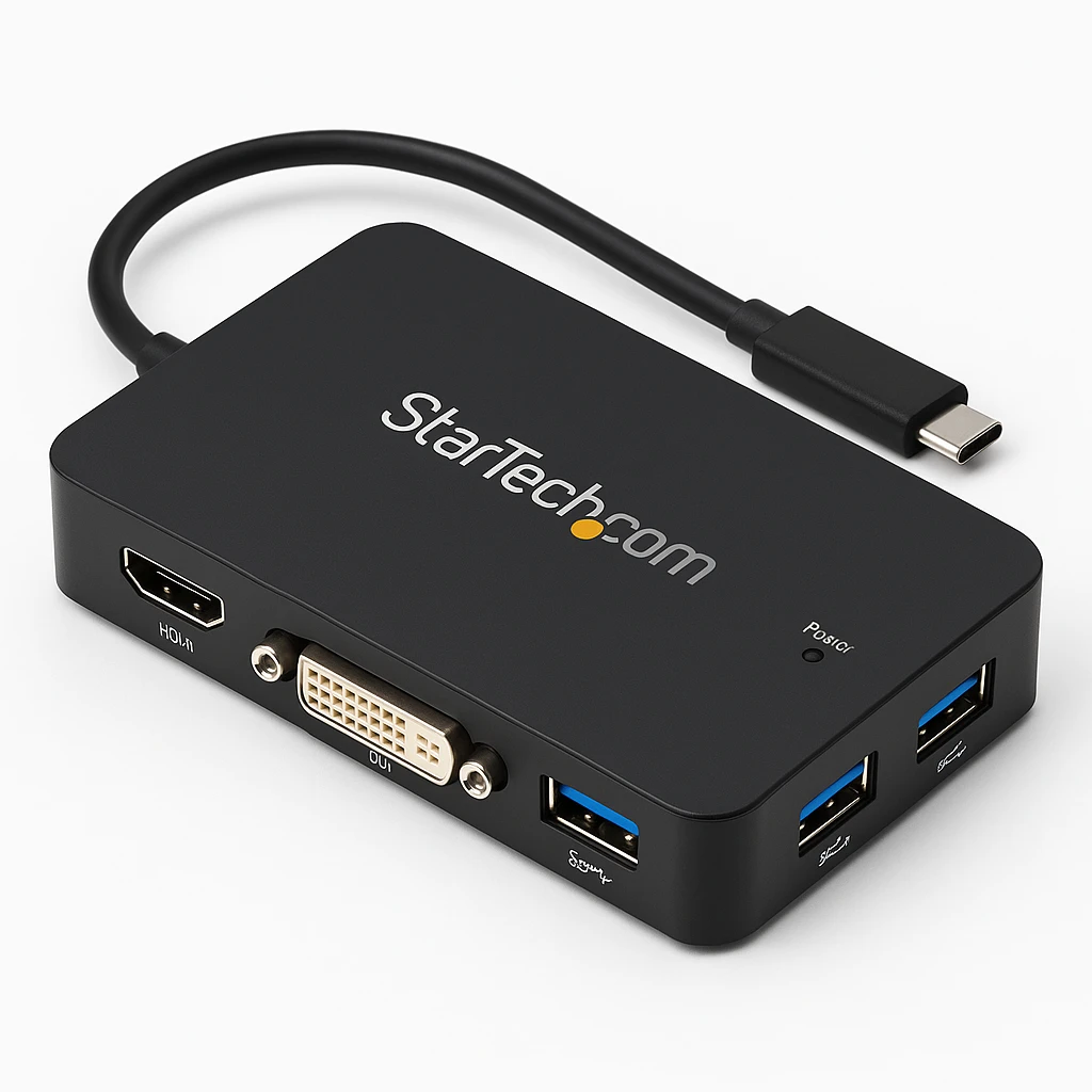 StarTech.com Docking Station USB C de Dos Monitores con PD de 60 W para Portátiles Windows - Dock USB C a HDMI o DVI USB 3.1 Gen 1 Tipo C con Carga - Compatible con Thunderbolt 3 (MST30C2HHPD