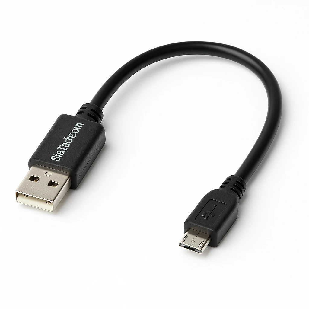 StarTech.com Cable Adaptador de 15cm USB A Macho a Micro USB B Slim Macho para Teléfono Móvil y Tablets de Carga y Datos - Cable USB - Micro-USB tipo B (M) a USB (M) - USB 2.0 - 15 cm - negro