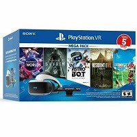 Sony PlayStation VR Mega Pack - Auriculares de realidad virtual - 5.7" - 1920 x 1080 Full HD (1080p) @ 120 Hz - HDMI - con PlayStation camera, VR World, The Elder Scrolls V: Skyrim, ASTRO BOT
