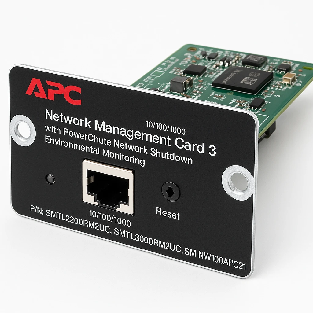 APC Network Management Card 3 with PowerChute Network Shutdown & Environmental Monitoring - Adaptador de administración remota - 1GbE - 1000Base-T - para P/N: SMTL2200RM2UC, SMTL3000RM2UC, SM