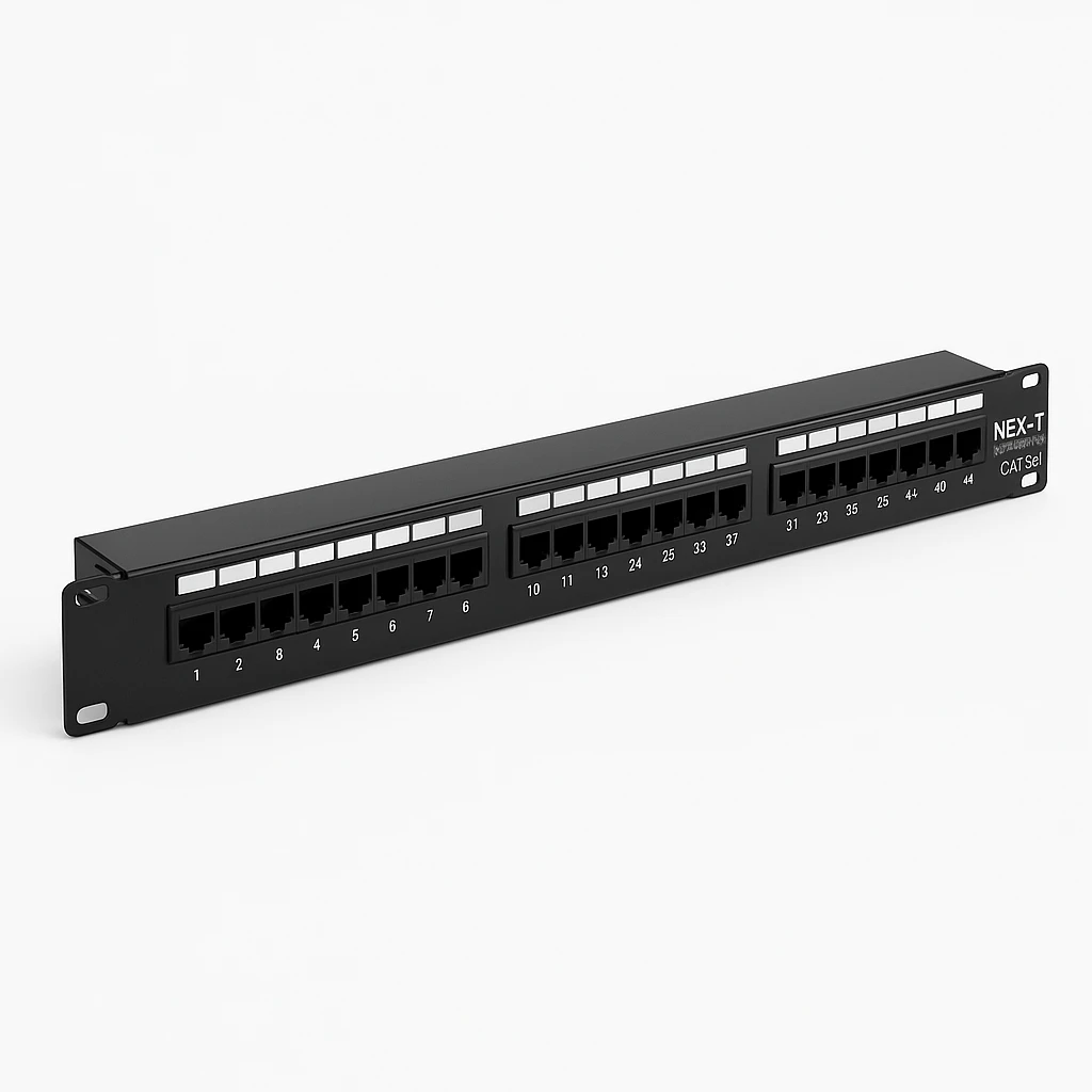 Nexxt - Tablero de conexiones - CAT 5e - 19" - 48 puertos