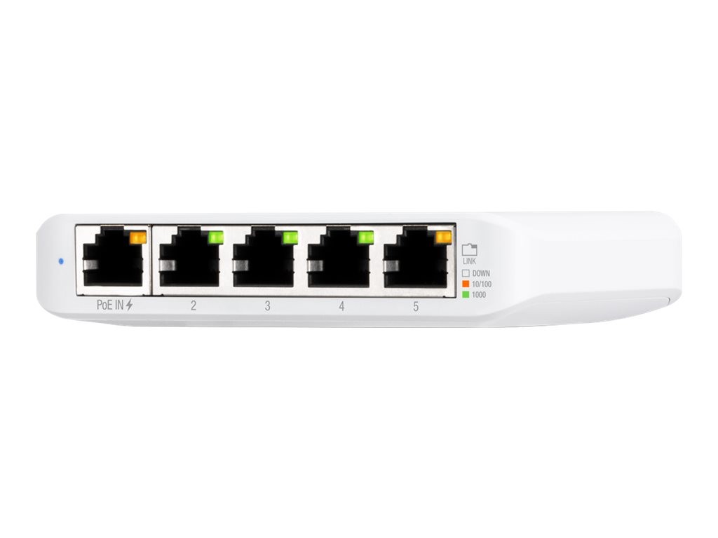 Ubiquiti UniFi Switch USW Flex Mini - Conmutador - inteligente - 4 x 10/100/1000 + 1 x 10/100/1000 (PoE+) - sobremesa - PoE+