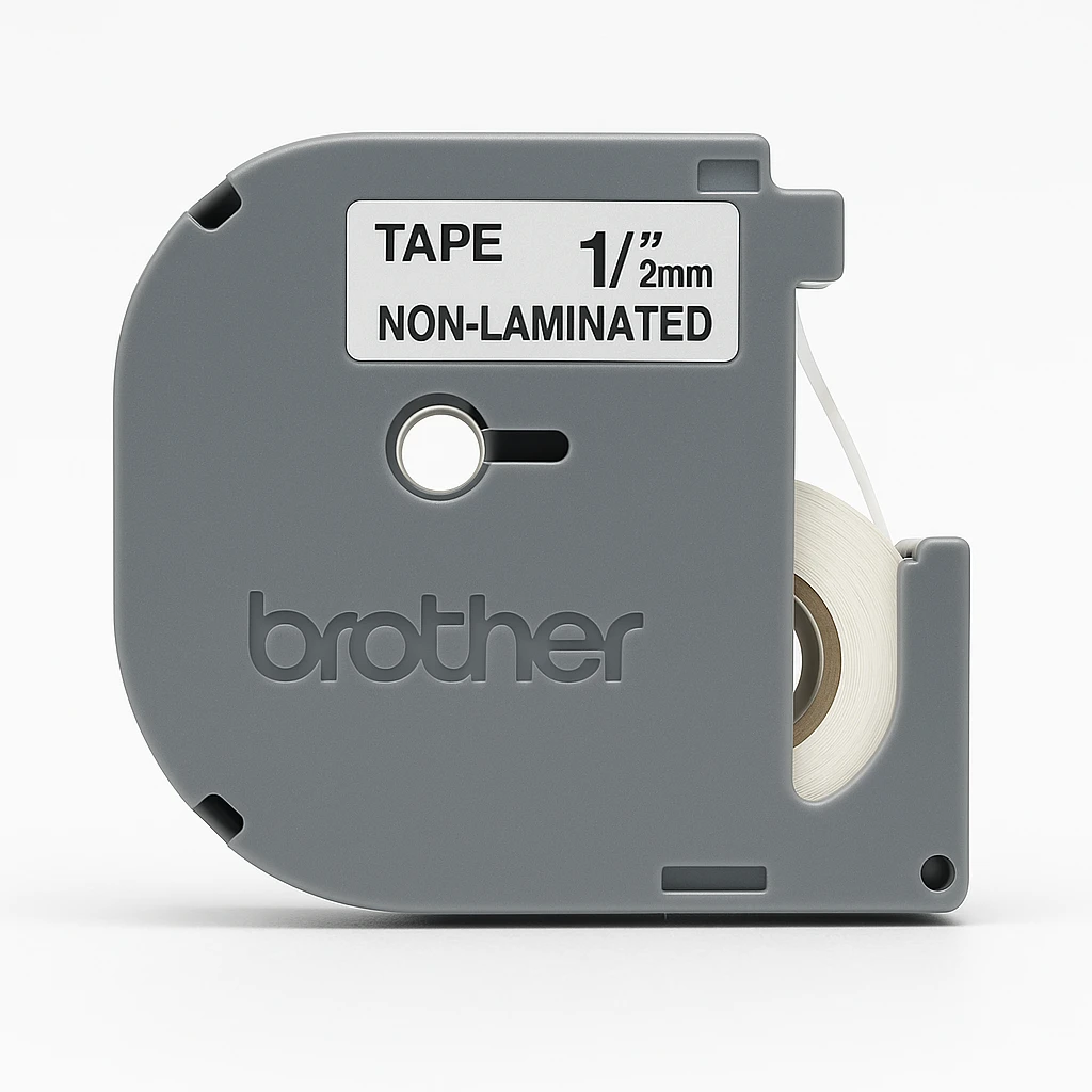 Brother - Rollo (1,2 cm x 8 m) cinta no laminada - para Brother PT-45; P-Touch PT-100, 110, 45, 55, 65, 70, 80, 85, 90, M95