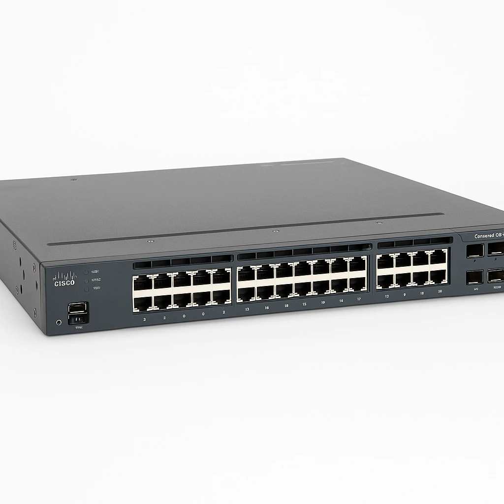 Cisco Catalyst 3650-24PS-S - Conmutador - L3 - Gestionado - 24 x 10/100/1000 (PoE+) + 4 x SFP - sobremesa, montaje en rack - PoE+ (390 W)