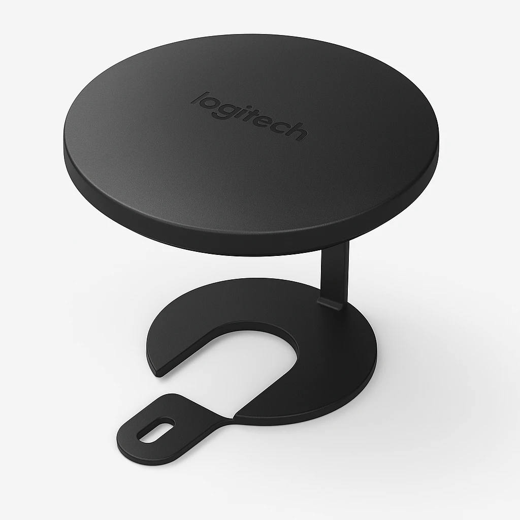 Logitech Rally Mic Pod Mount - Soporte de micrófono para escritorio - negro mate - para Logitech Rally, Rally Plus