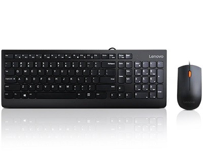Lenovo - Keyboard and mouse set - Spanish - USB - 300
