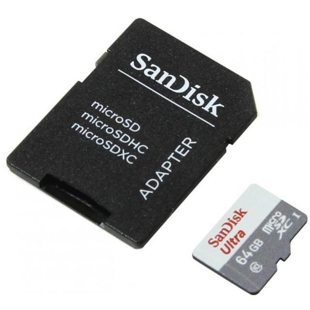 SanDisk - Flash memory card - microSDXC UHS-I Memory Card - 64 GB - 100MB