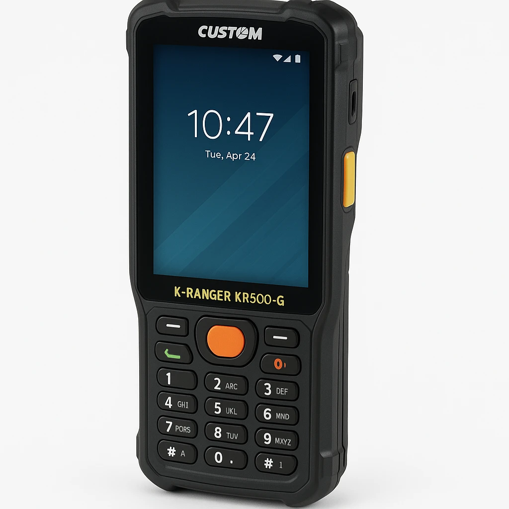 Custom K-RANGER KR500-G - Terminal de recopilación de datos - resistente - Android 9.0 (Pie) - 16 GB - 4" color (800 x 480) - cámara trasera - lector de código de barras - (creador de imágene