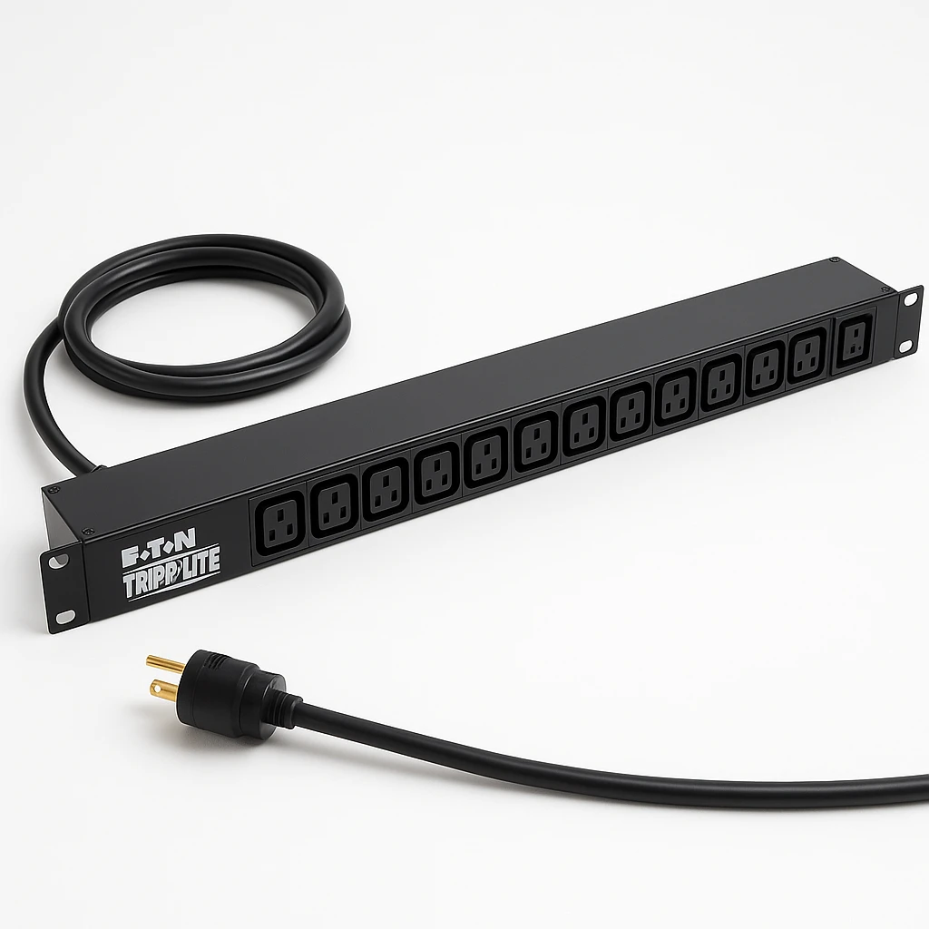 Eaton Tripp Lite Series PDU Basic Dual Volt 100V-240V 20A 2 C19; 12 C13 Horizontal 1URM - Horizontal rackmount - unidad de distribución de potencia (montaje en bastidor) - 20 A - CA 100-250 V