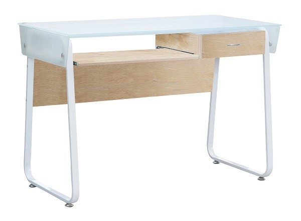 Xtech - Desk S Lvl XTF-CD197 - Escritorio para computadora con tope de vidrio  - Color: Sicomoro 