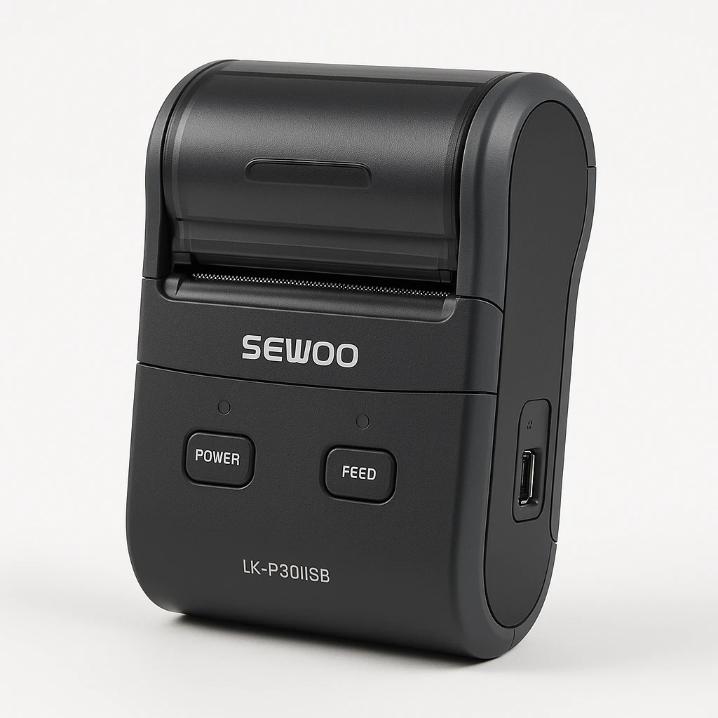 SEWOO - Mobile printer - Monochrome - Thermal transfer - Serial / USB - LK-P30IISB