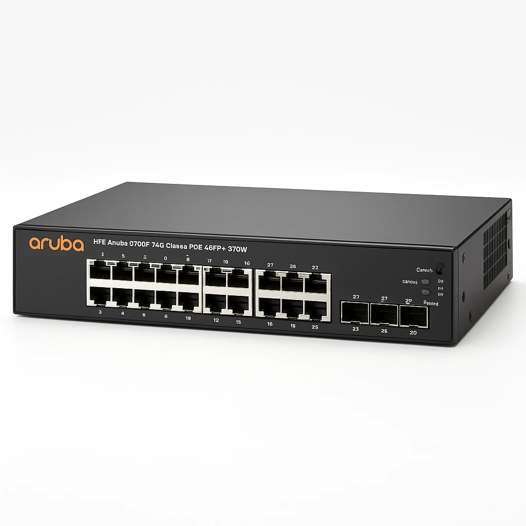 HPE Aruba 6200F 24G Class4 PoE 4SFP+ 370W Switch - Conmutador - L3 - Gestionado - 24 x 10/100/1000 (PoE+) + 4 x 1 Gigabit / 10 Gigabit SFP+ - montaje en rack - PoE+ (370 W)