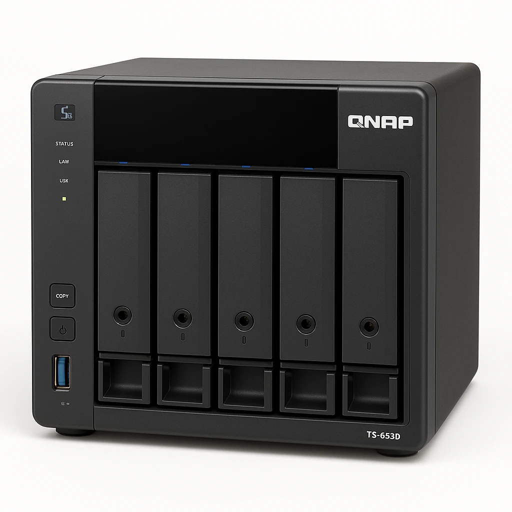 QNAP TS-653D - Servidor NAS - 6 compartimentos - SATA 6Gb/s - RAID RAID 0, 1, 5, 6, 10, 50, JBOD - RAM 8 GB - 2.5 Gigabit Ethernet - iSCSI soporta