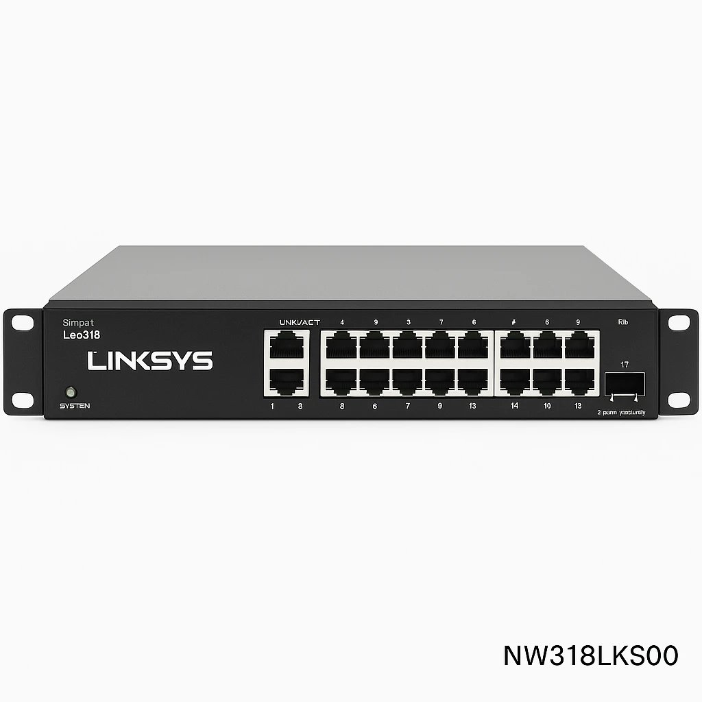 Linksys Smart LGS318 - Conmutador  - Gestionado - 16 x 10/100/1000 + 2 x Gigabit SFP combinado - montaje en rack - ca 100/230 V - 2 años de garantía 