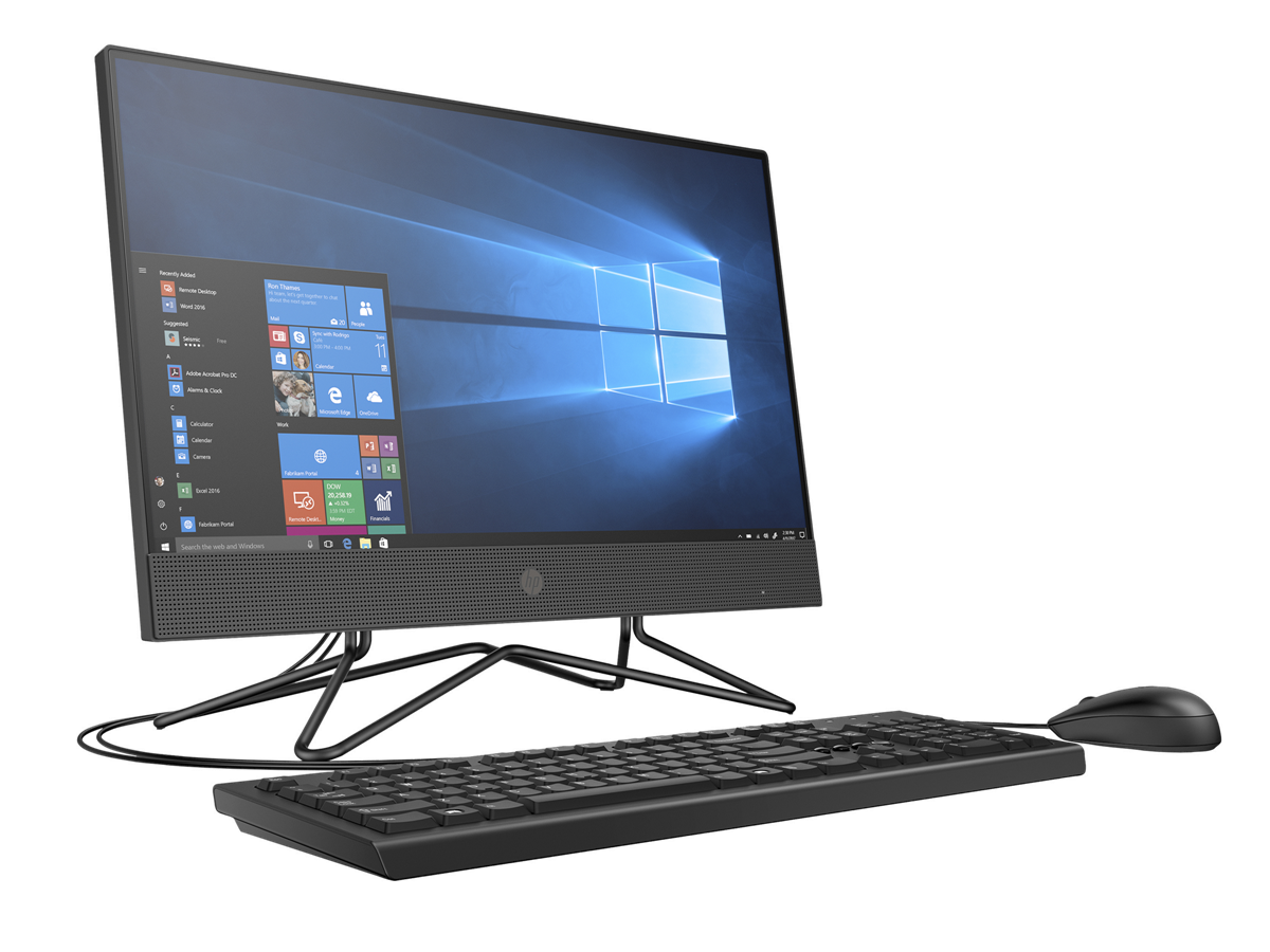 HP - AIO 205 G4 - Actualizable a Windows 11 - 21.5" HD no Touch - AMD Athlon Silver 2.3 a 3.2Ghz 2Core - 4GB SODIMM expandible a 16GB - 1TB HDD soporta 1 M.2 - NO DVD, RJ45, WiFi, BT, WebCam 